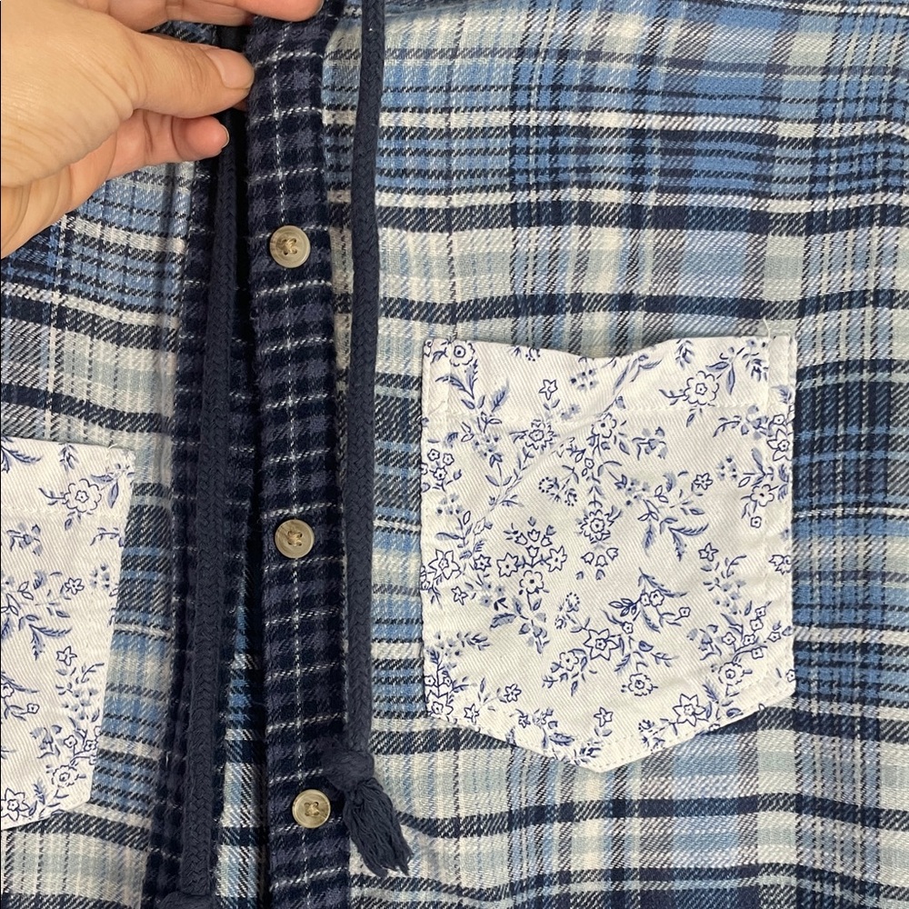 American Eagle Outfitters Blue Floral Hoodie - Picture 4 of 8